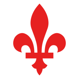 Québec Fleur De Lys Decal (Red)